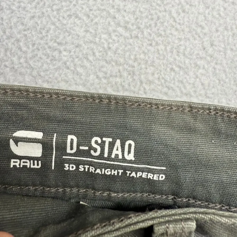 G Star Jeans Men's 34x32 Fits 34x29 Green D Staq 3D Straight Tapered Vintage y2k - Picture 6 of 10